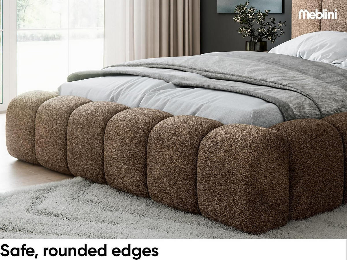 BETT SOFINA - Braun, Holzwerkstoff (120/200cm) - Meblini