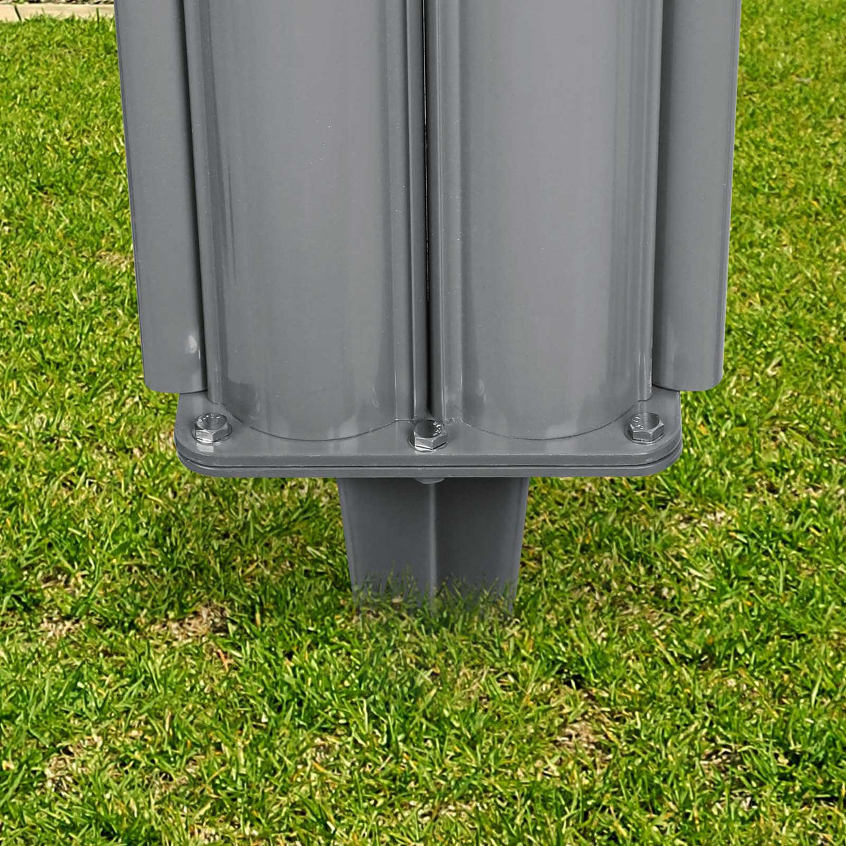 ERDANKER FÜR SEITENMARKISE - Grau, Metall (10.7/46cm) - Hansiro