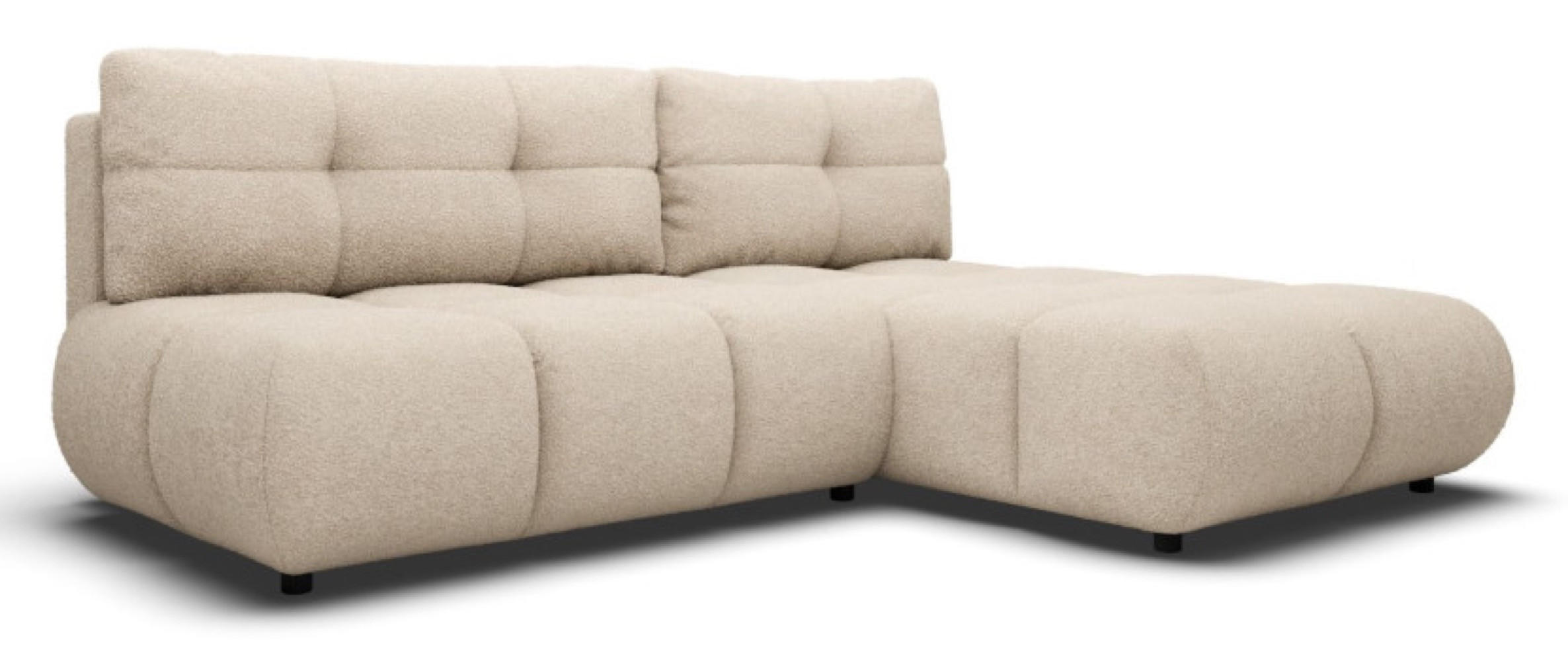 ECKSOFA Beige MILA Ausziehbar Rechts - Beige, Textil (177/230cm) - Sepro Meble