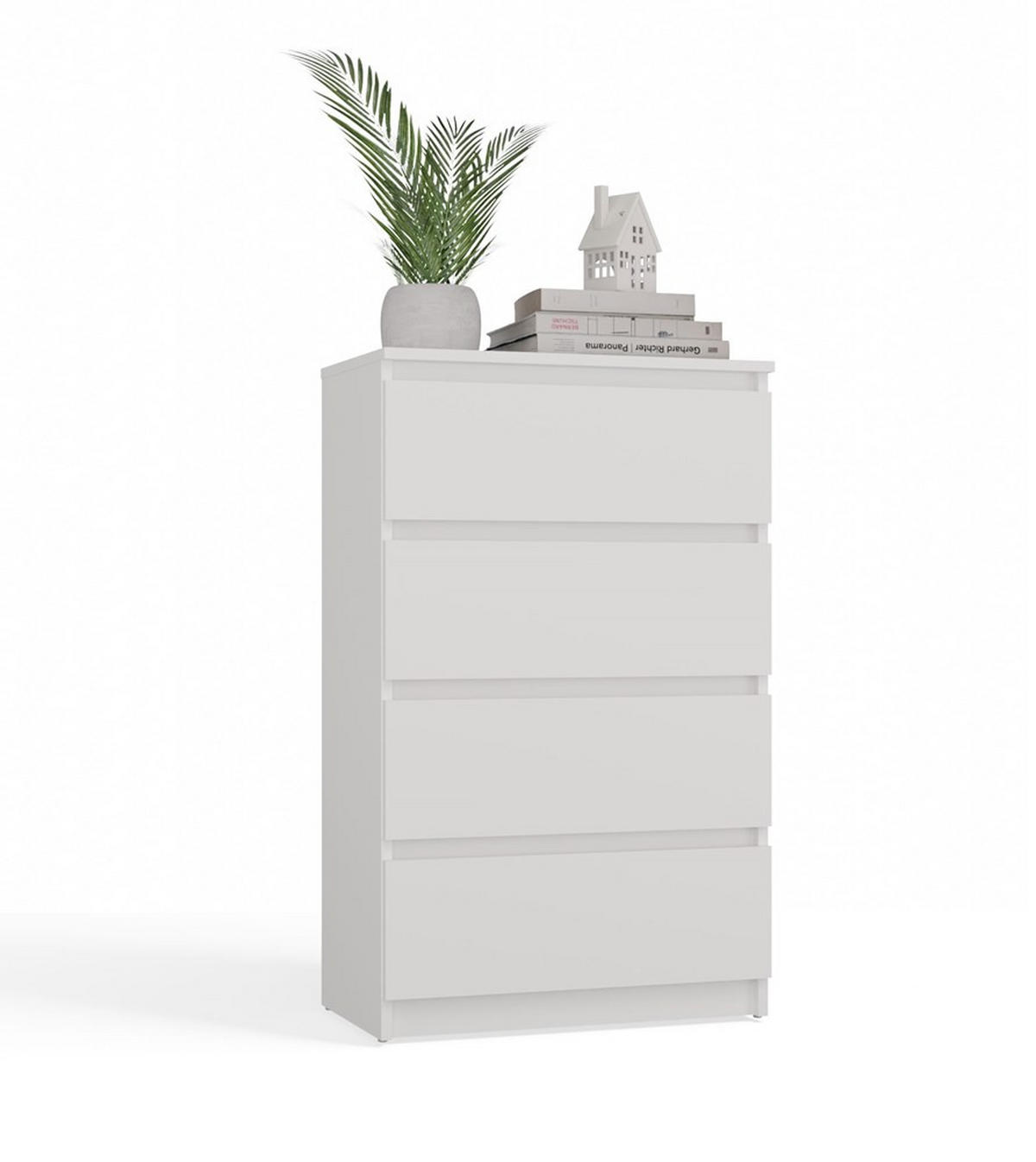 KOMMODE Weiß 60/97,5/34,5 - Weiß, Holzwerkstoff (60/98/35cm) - RAUMHIRSCH FURNITURE