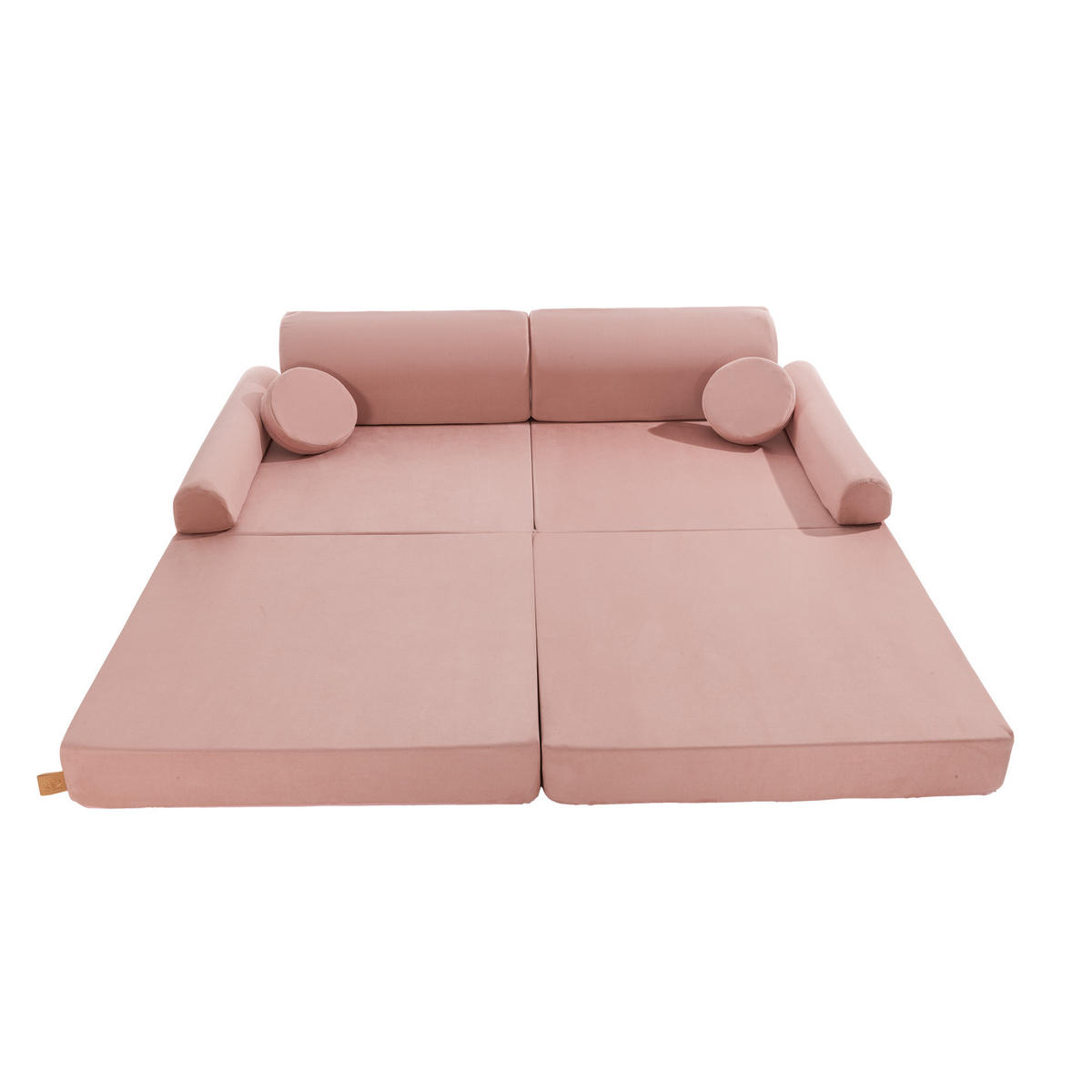 KINDERSOFA, Samt, Rosa - Dunkelrosa, Textil (160/48/80cm) - MeowBaby