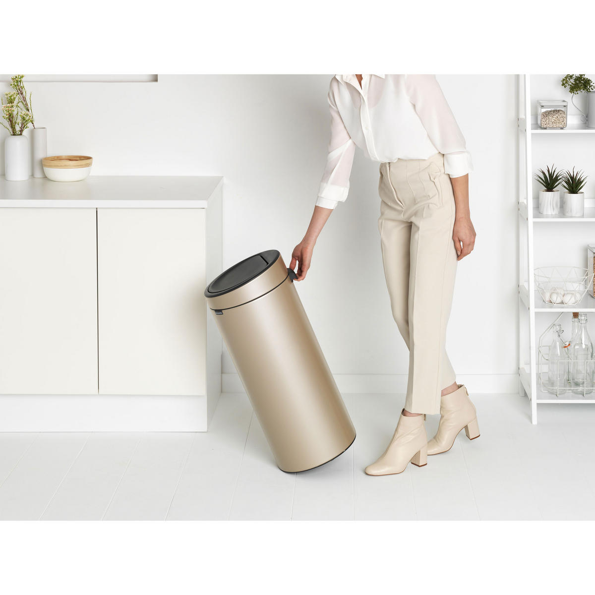 ABFALLEIMER Touch bin New, Metallic Gold, 30 L - Goldfarben, Metall (32.8/76/32.8cm) - Brabantia