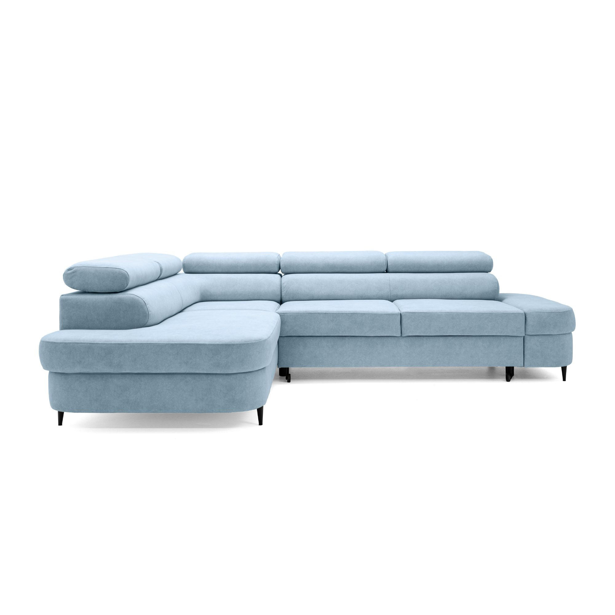 Muffo Ecksofa Hellblau 275x203 cm