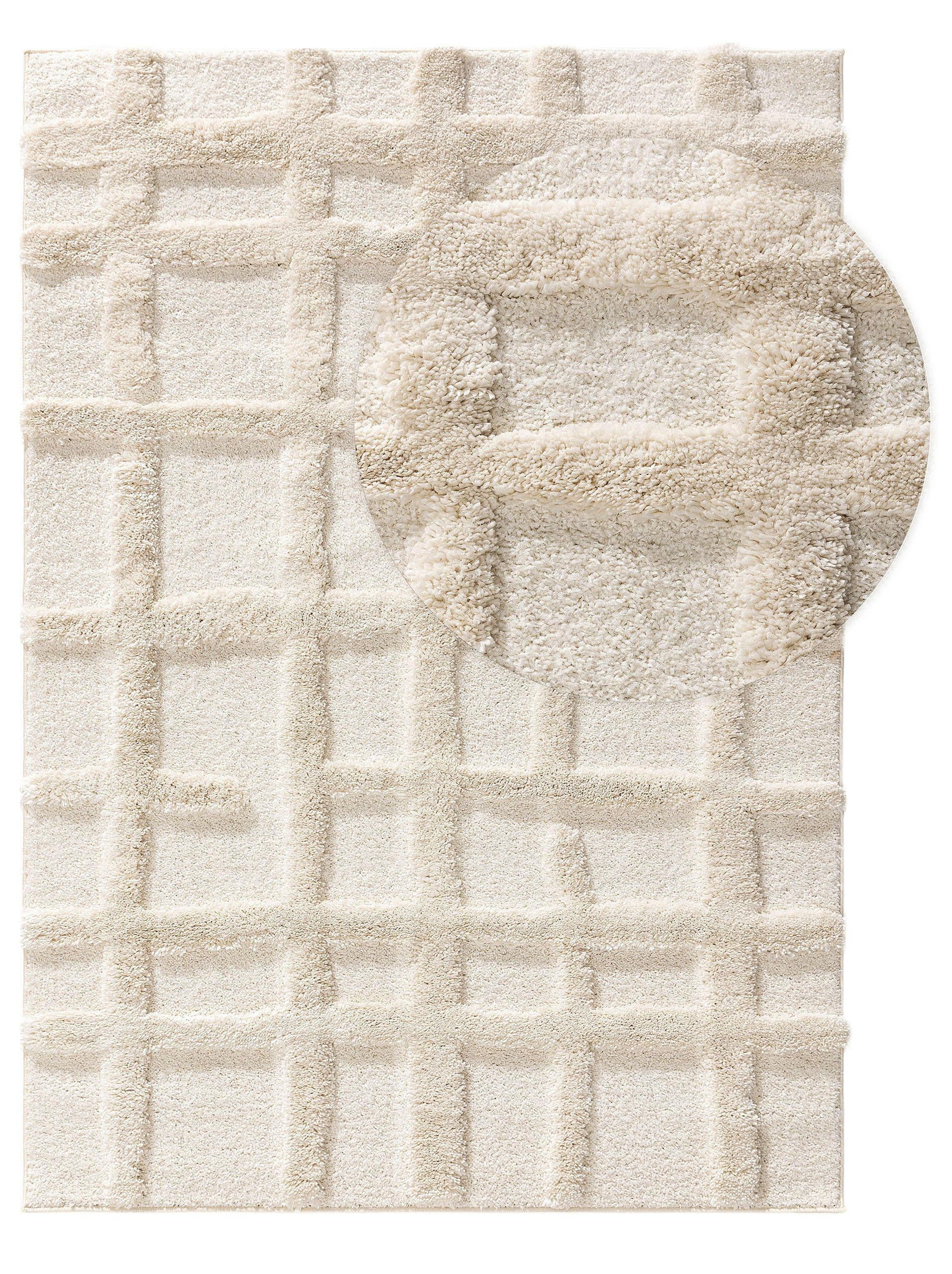 HOCHFLORTEPPICH Tibo Cream 120x170 cm - Creme, Textil (120/170cm) - benuta Pop