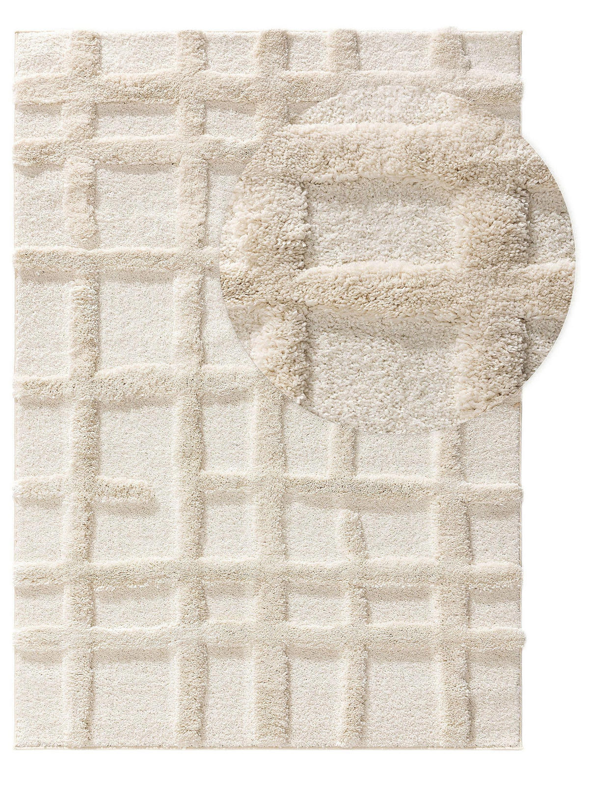 HOCHFLORTEPPICH Tibo Cream 120x170 cm - Creme, Textil (120/170cm) - benuta Pop