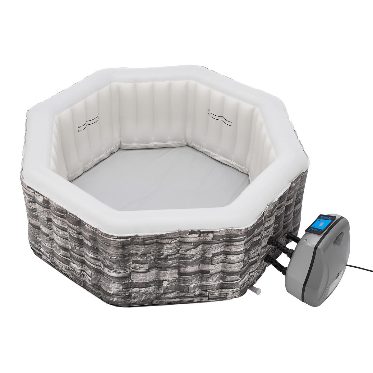 WHIRLPOOL Carosino - Grau, Kunststoff (195/70/195cm) - pro.tec