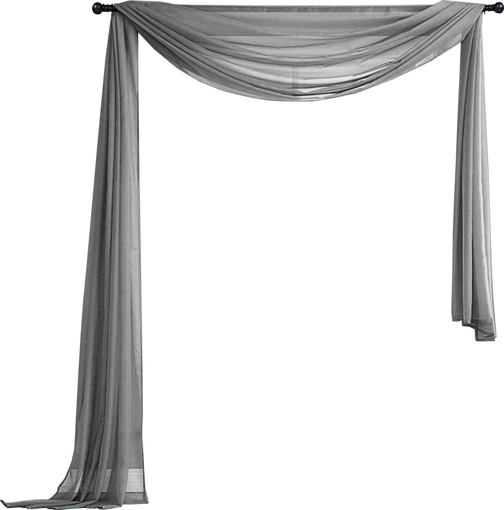 Gardinenbox Querbehang Grau 140x600 cm