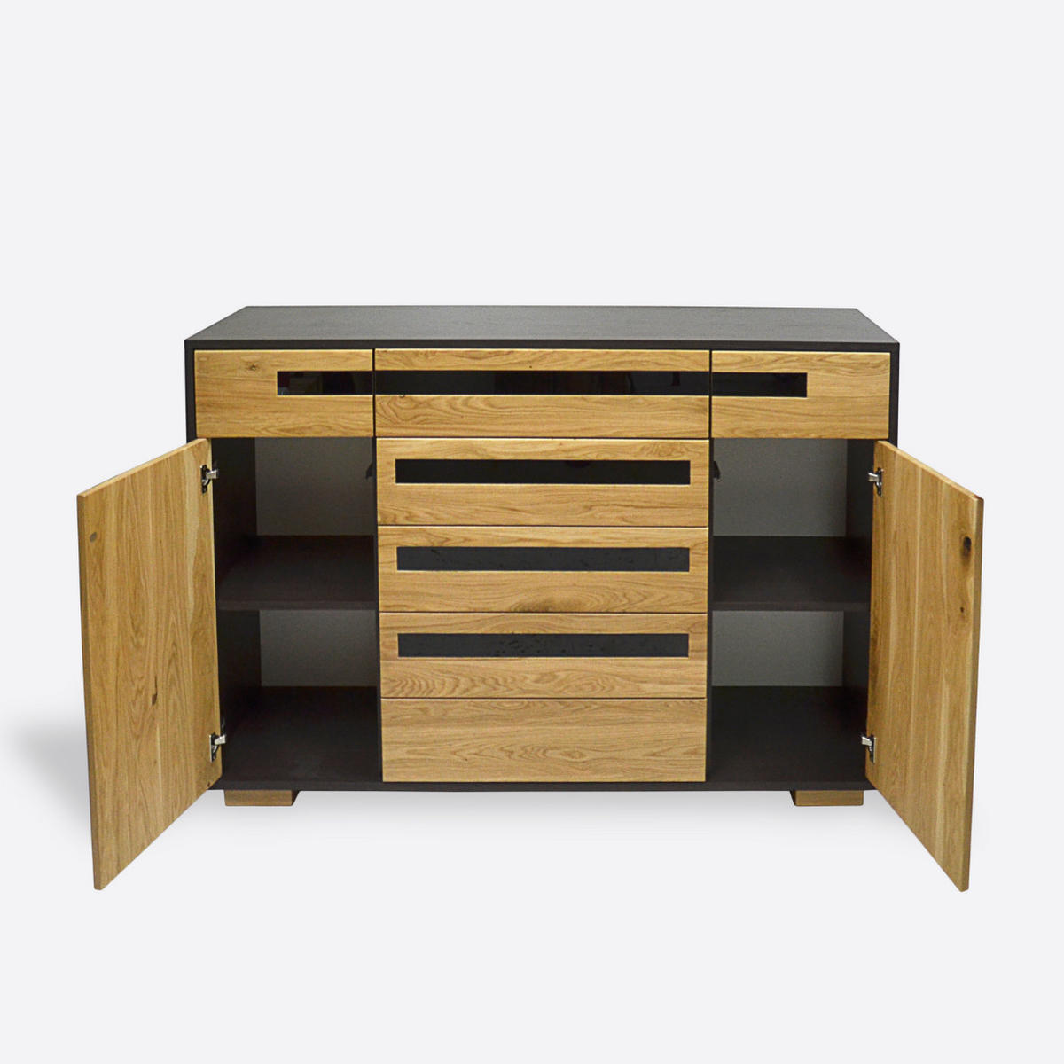 SIDEBOARD mit Schubladen für Ihr Wohnzimmer LAGOS I - Eichefarben, Holz (155/100/40cm) - Rawood Furniture