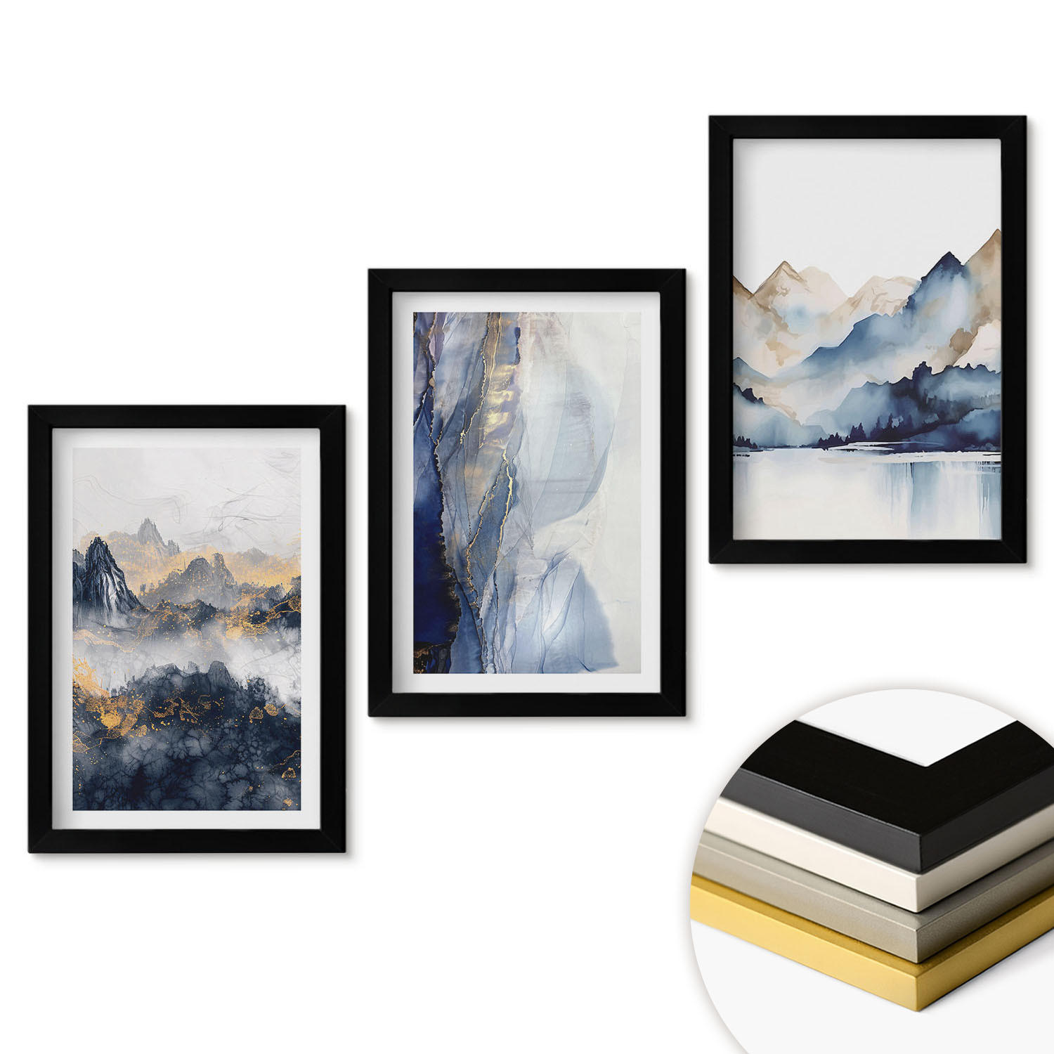 ArtPrintCave Wandbilder Schwarz 20x30 cm