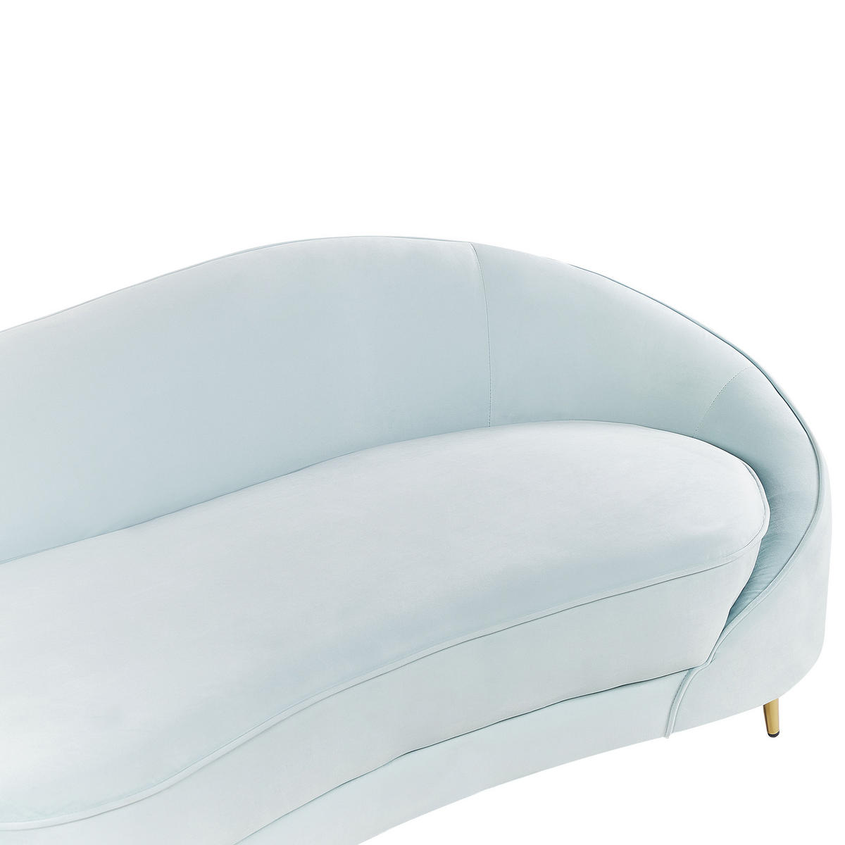 3-SITZER-SOFA Samtstoff Hellblau Savar - Hellblau, Textil (183/69/84cm) - Beliani