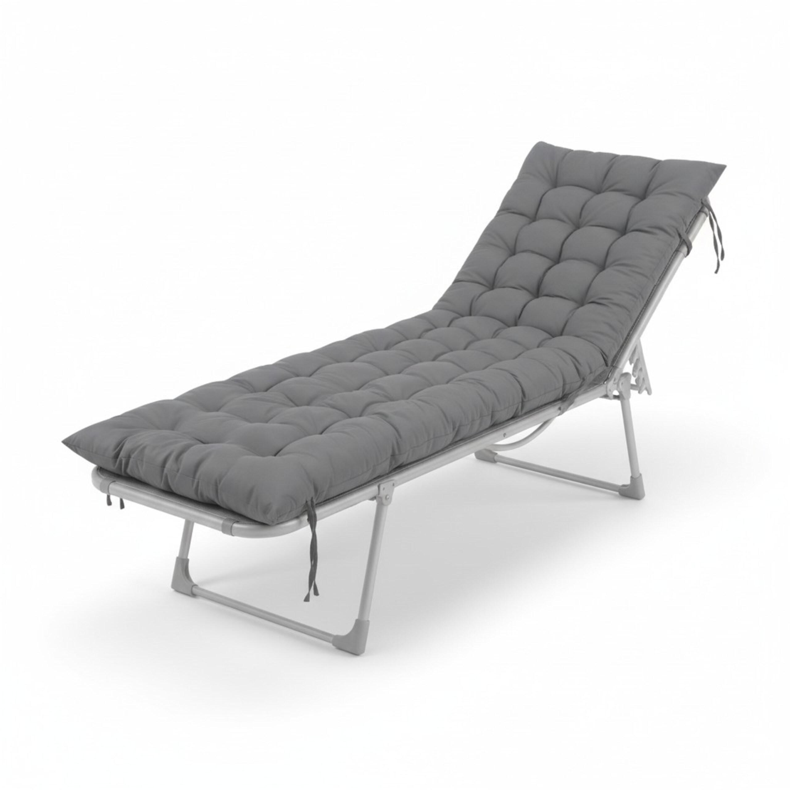 LAVIČKOVÝ sedák - sivá, textil/plast (50/8/180cm) - Relaxdays