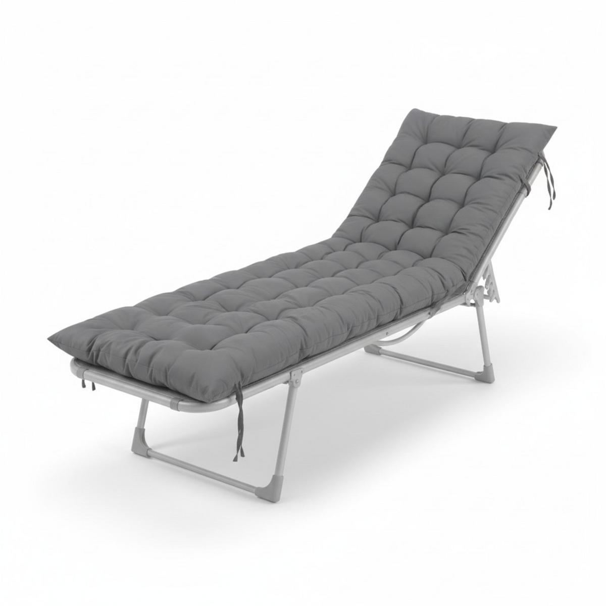 LAVIČKOVÝ sedák - sivá, textil/plast (50/8/180cm) - Relaxdays