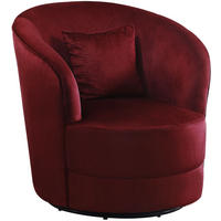 COCKTAILSESSEL Colin Samt Rot - Rot, Textil (84/84/85cm) - ATLANTIC home collection