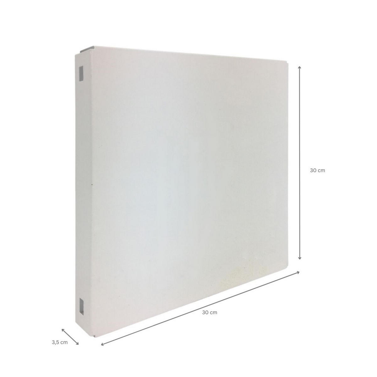 DOPPELPACK 2x Memoboard aus Stahl geschlossen | HxBxT 30x30x3,5cm | Weiß | Wandtafel Trägersystem - Weiß, Metall (30/30/3.5cm) - PROREGAL