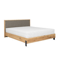 POLSTERBETT mit Matratze PRATO, Taupe, 140x200 cm - Taupe, Textil (140/200cm) - KS Home Concept