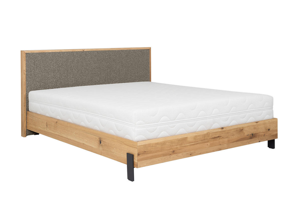 POLSTERBETT mit Matratze PRATO, Taupe, 140x200 cm - Taupe, Textil (140/200cm) - KS Home Concept