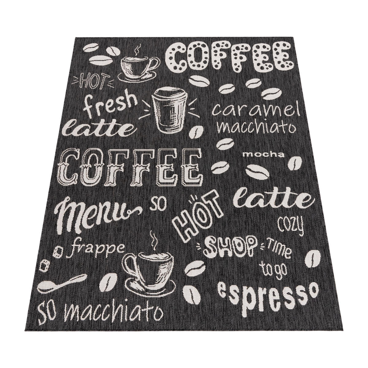 OUTDOORTEPPICH 80/250 cm Kitchen 382 - Anthrazit, Textil (80/250cm) - Paco Home