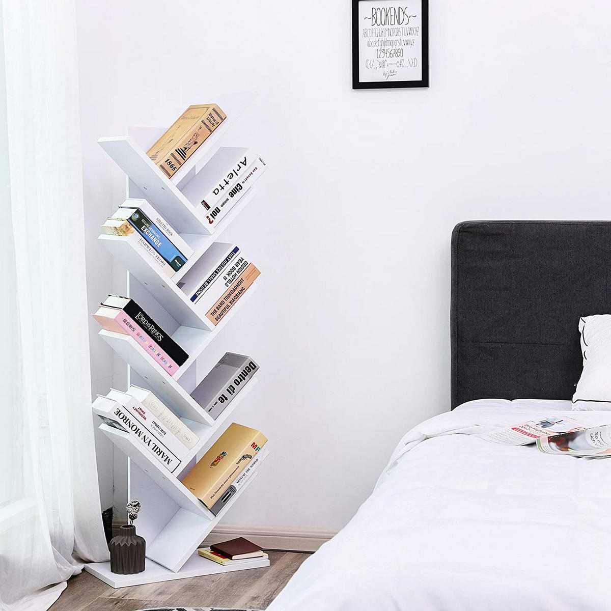 BÜCHERREGAL Weiß 50x25 cm LBC11WTV1 Stabilität - Weiß, Holzwerkstoff (50/141.5/25cm) - Edanti