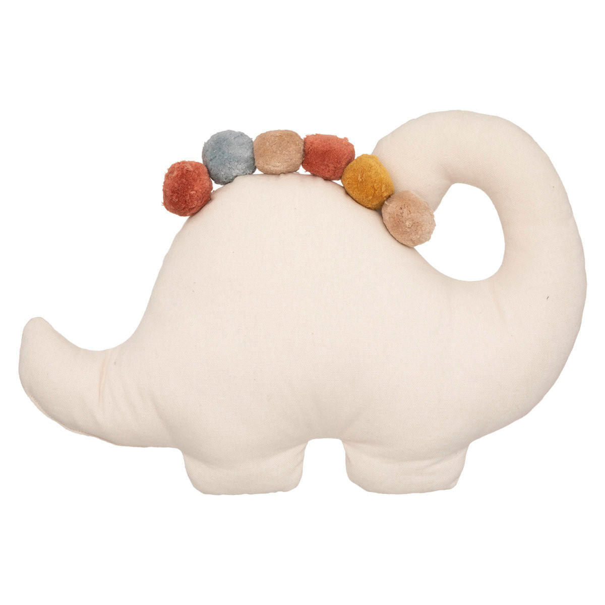 ZIERKISSEN Dino Ø 38 cm - Weiß, Naturmaterialien (8/40cm) - Atmosphera for kids