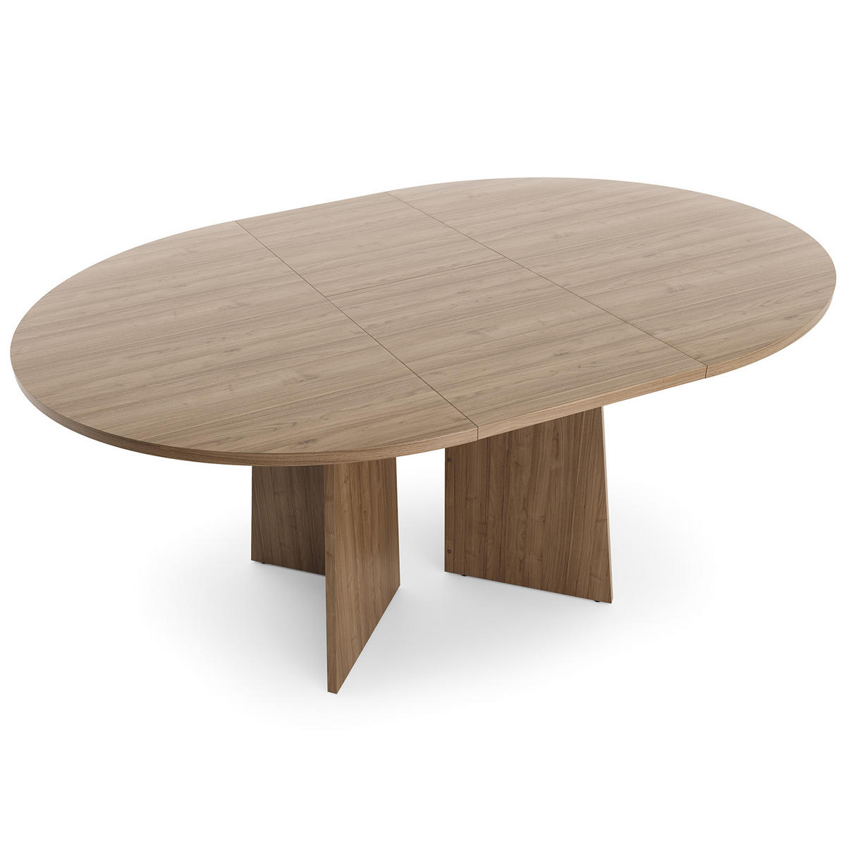 ESSTISCH Aurora 120–160 cm ausziehbar für Esszimmer, Nussbaum - Nussbaumfarben, Holzwerkstoff (120/120/76cm) - Beautysofa