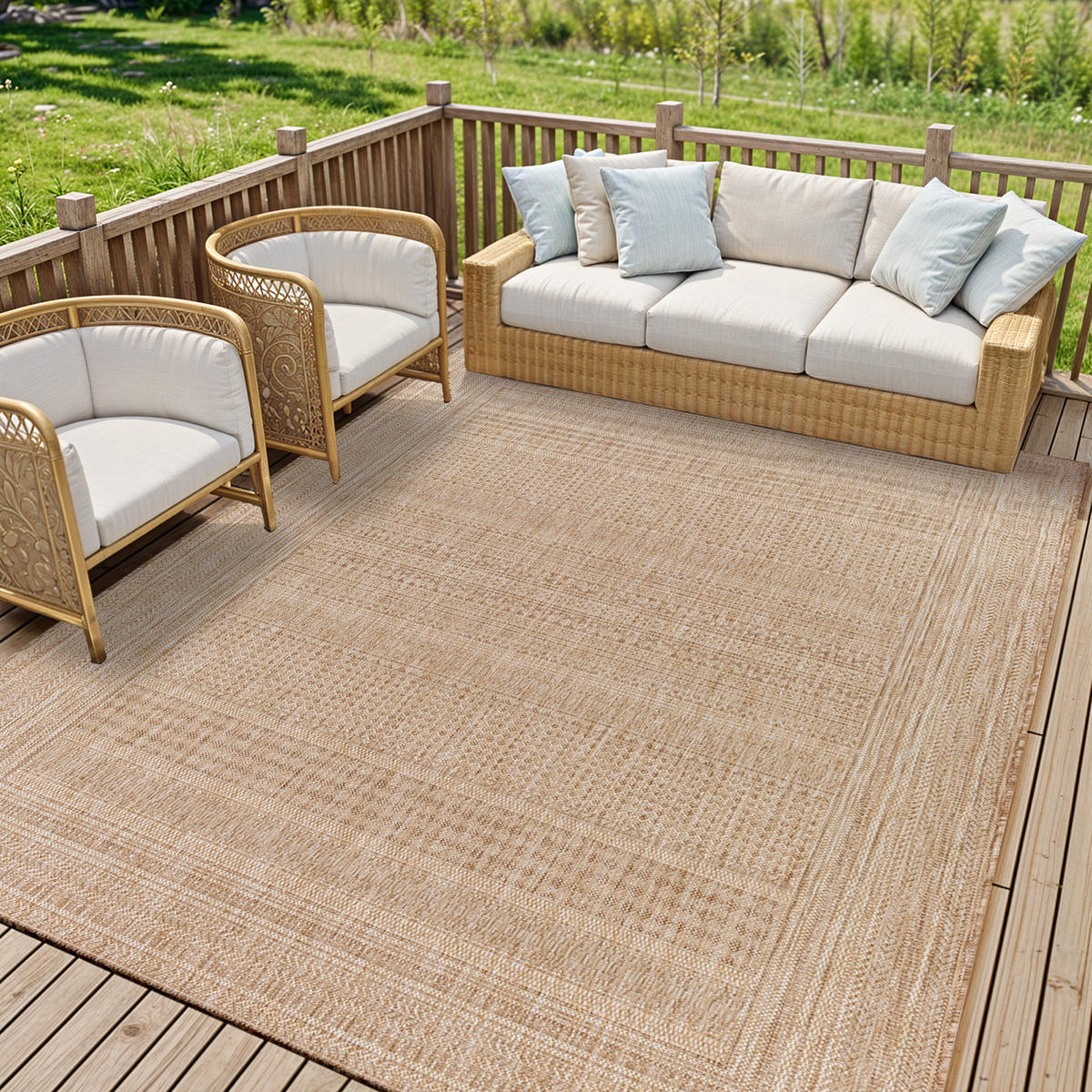 OUTDOORTEPPICH Jute-Optik 200/275 cm Beige - Braun, Kunststoff/Textil (200/275cm) - LIVABLISS