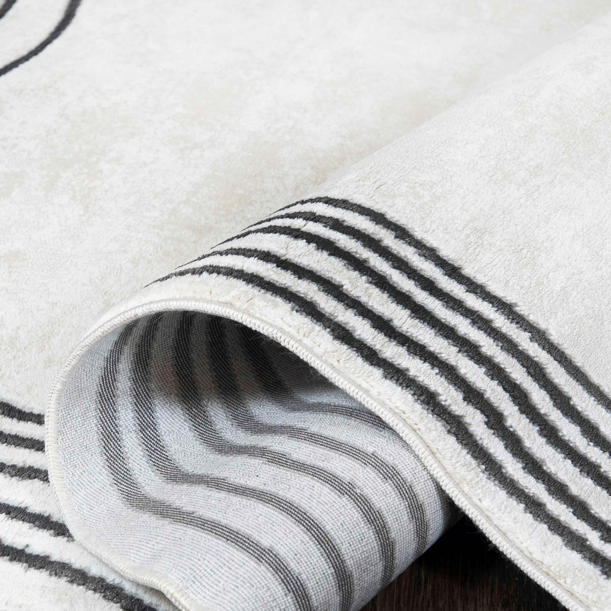TEPPICH Weiß Abstrakt - Kurzflor Unregelmäßig Unregelmäßige Form - Ecru - 120 x 170 cm - Weiß, Textil (120/170cm) - Mazovia