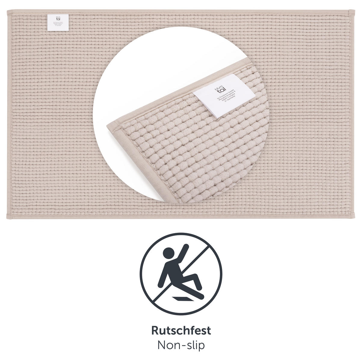 BADEMATTE Chenille 50/80cm, Opal - Opal, Textil (50/80cm) - Blumtal