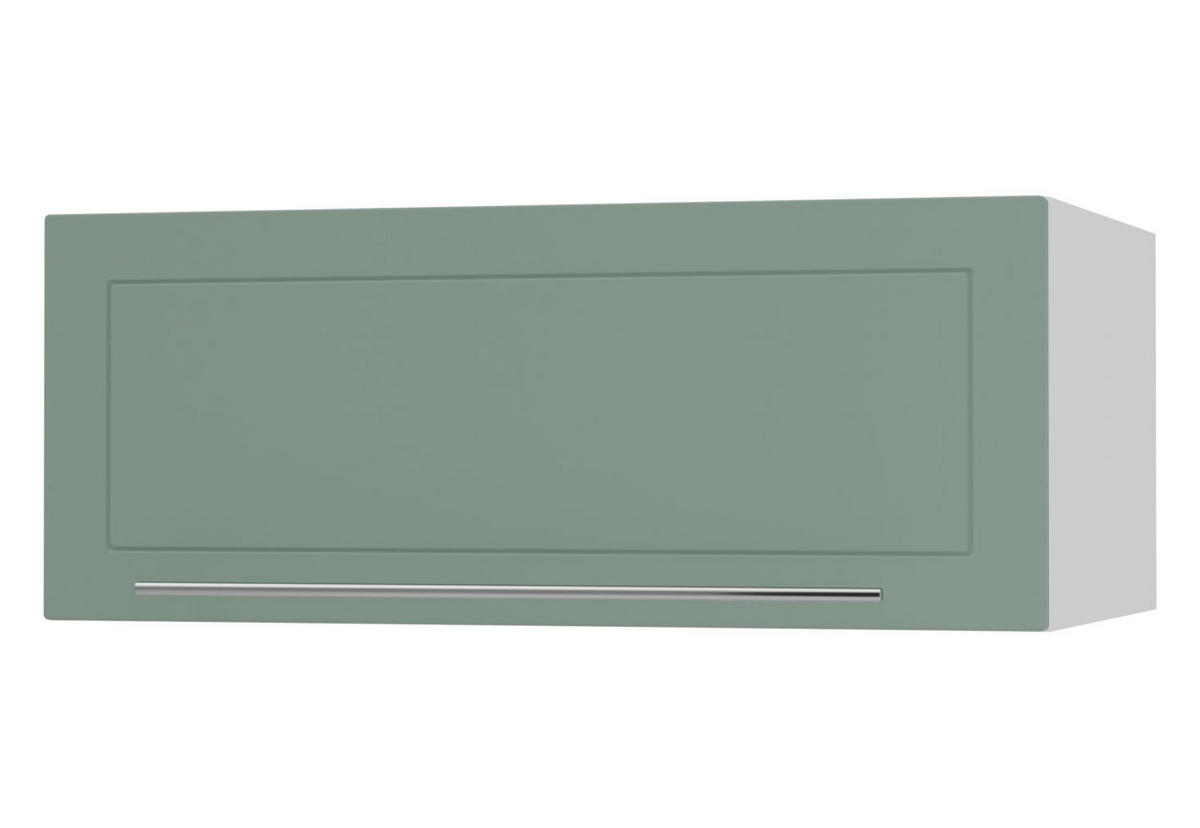 KLAPPHÄNGESCHRANK Kvantum W6B/90 Mint Matt / Weiß Matt 90 / 59 / 36cm - Weiß/Mintgrün, Holz/Holzwerkstoff (90/36/59cm) - Feldmann-Wohnen