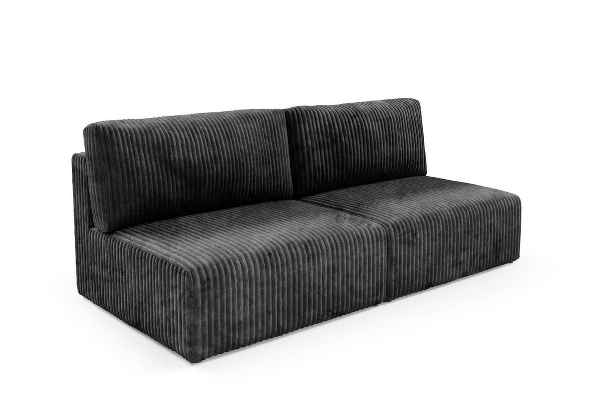 SCHLAFSOFA Natalia Xs - Schwarz, Holzwerkstoff/Textil (216/85/105cm) - Fun Möbel