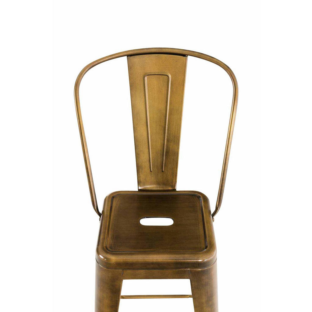 Thumbnail - TPFLiving Barhocker, Gold, Metall, Gittergestell, 44x100x52 cm, Esszimmer, Barmöbel, Barhocker