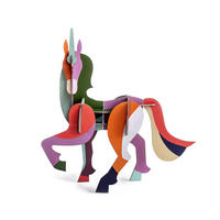DEKOFIGUR Lebendiges Einhorn 9/28 cm - Multicolor, Wellpappe (9/28/28cm) - KUNSTLOFT