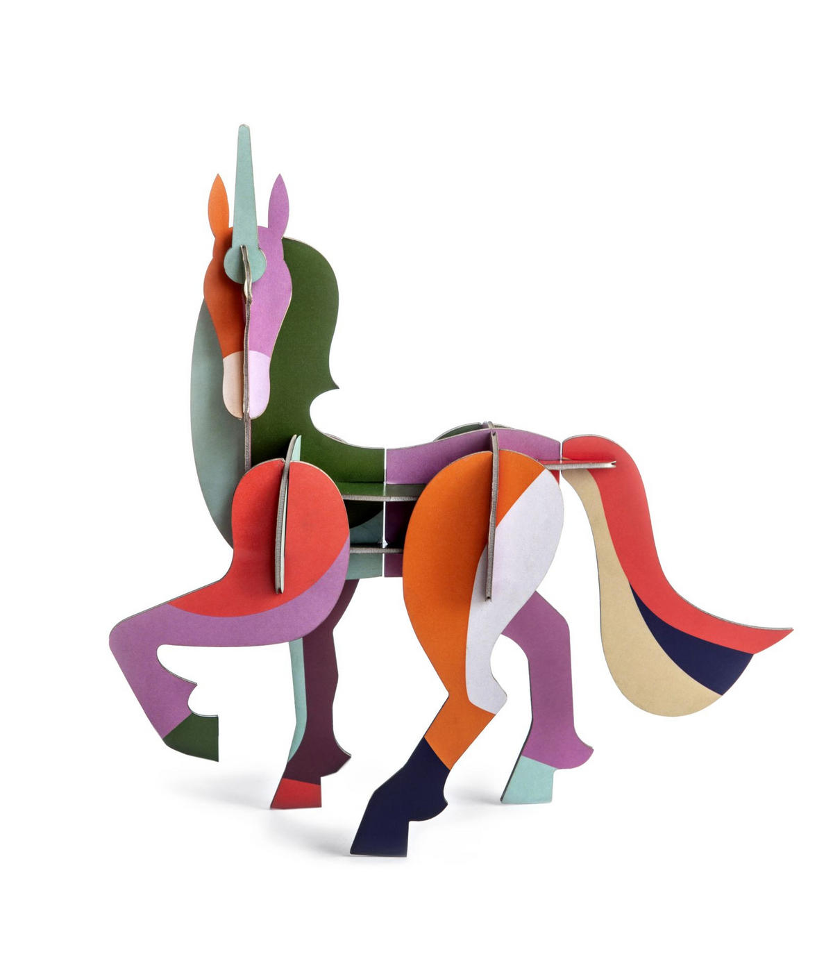 DEKOFIGUR Lebendiges Einhorn 9/28 cm - Multicolor, Wellpappe (9/28/28cm) - KUNSTLOFT
