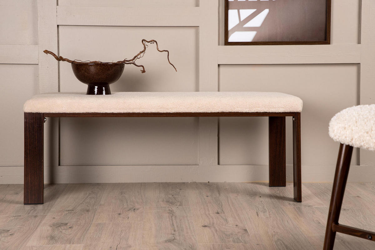 BANK CHESTER Beige 120x40x50 cm - Beige, Textil (120/50/40cm) - FURNLUX