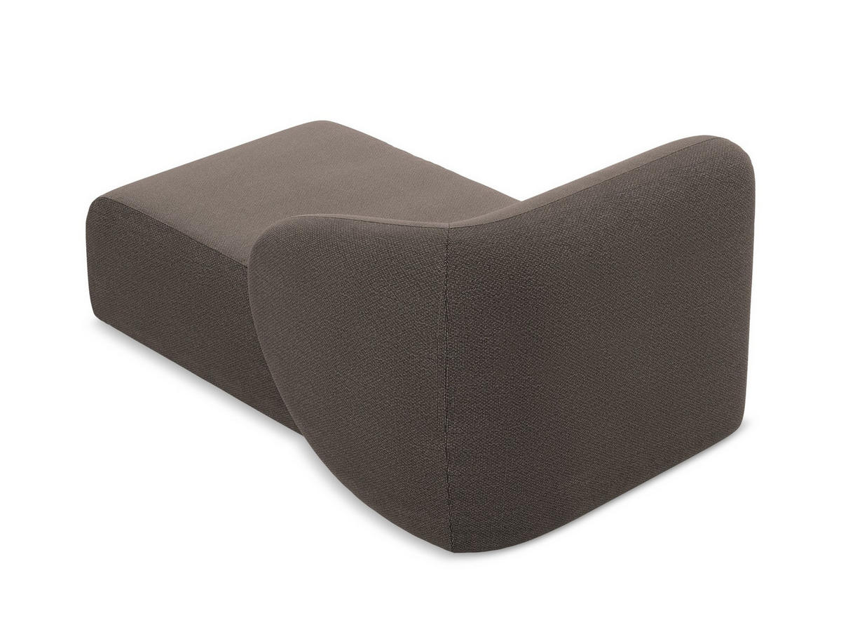 ECKSOFA Rechts Chenille Stoff Grau - Hellgrau/Schwarz, Holzwerkstoff/Kunststoff (248/166cm) - Makamii