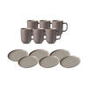 KAFFEESERVICE Jasper taupe 12er Set - Taupe, Keramik (1/1/1cm) - Ritzenhoff Breker