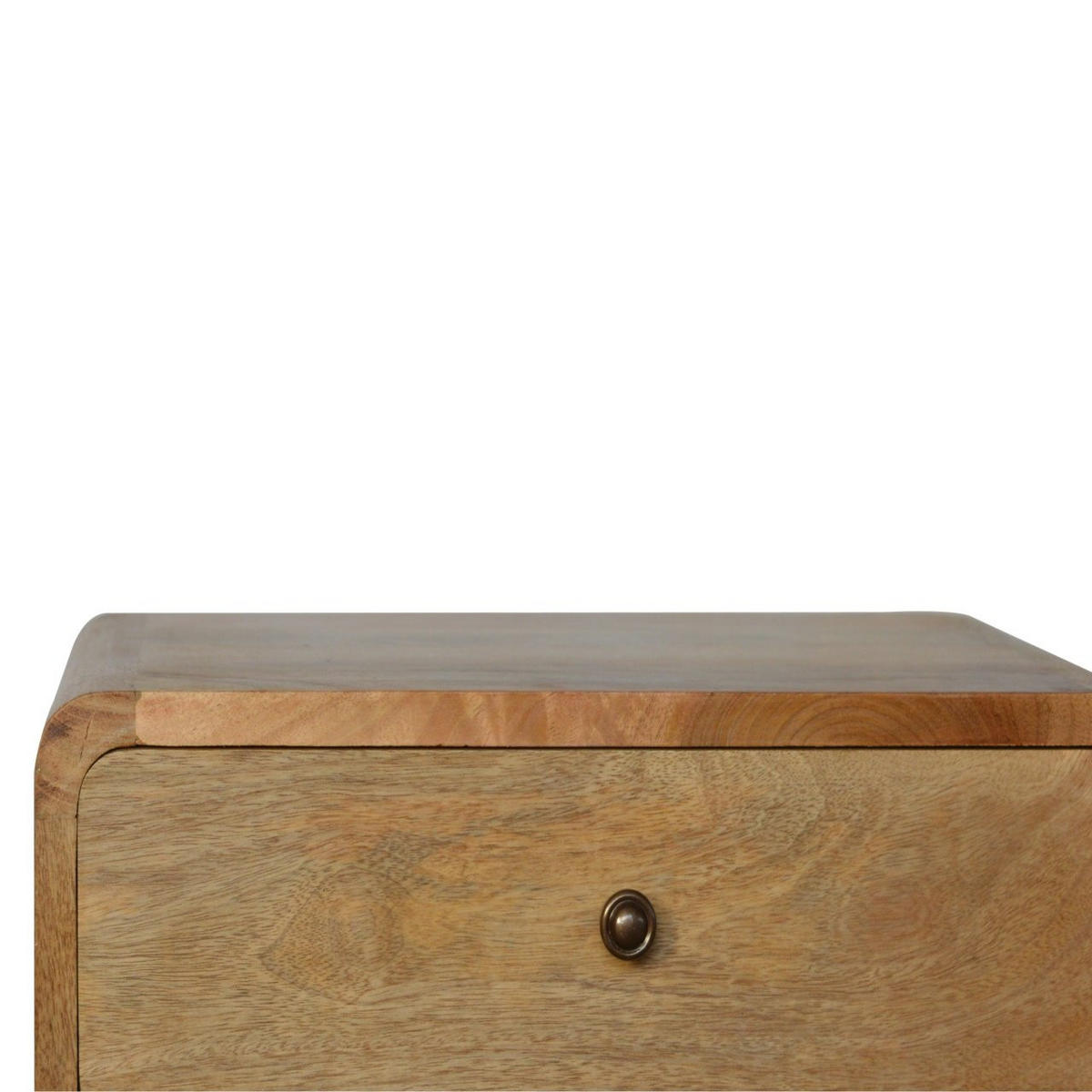 NACHTTISCH mit 2 Schubladen - Messingfarben/Braun, Holz/Metall (45/55/35cm) - Artisan Furniture