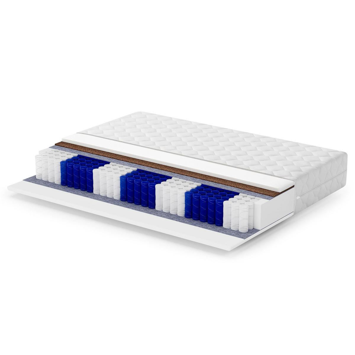 POLSTERBETT Corfu, LED-Beleuchtung, Bettkasten und Taschenfedernmatratze 26 cm, 140x200, Grau - Grau, Textil (140/200cm) - Beautysofa