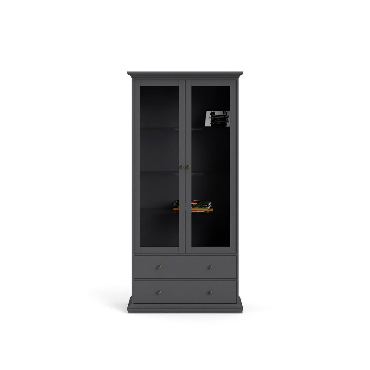 VITRINE Grau - Grau, Holzwerkstoff (97/201/42cm) - ebuy24