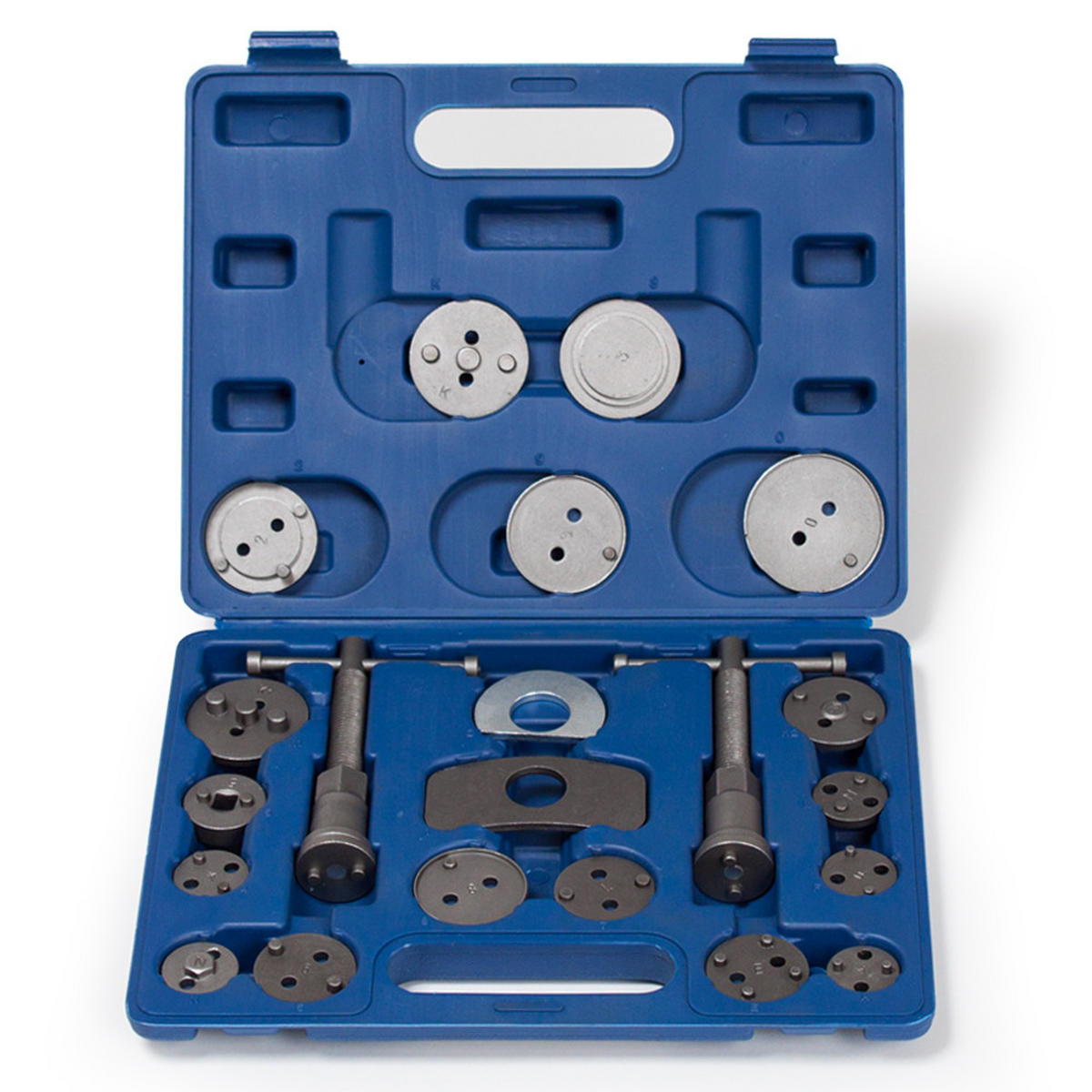 BREMSKOLBENRÜCKSTELLER-SET ,übersichtliche Anordnung im Kunststoffkoffer,blau - Blau, Metall (52.5/33/5cm) - tectake