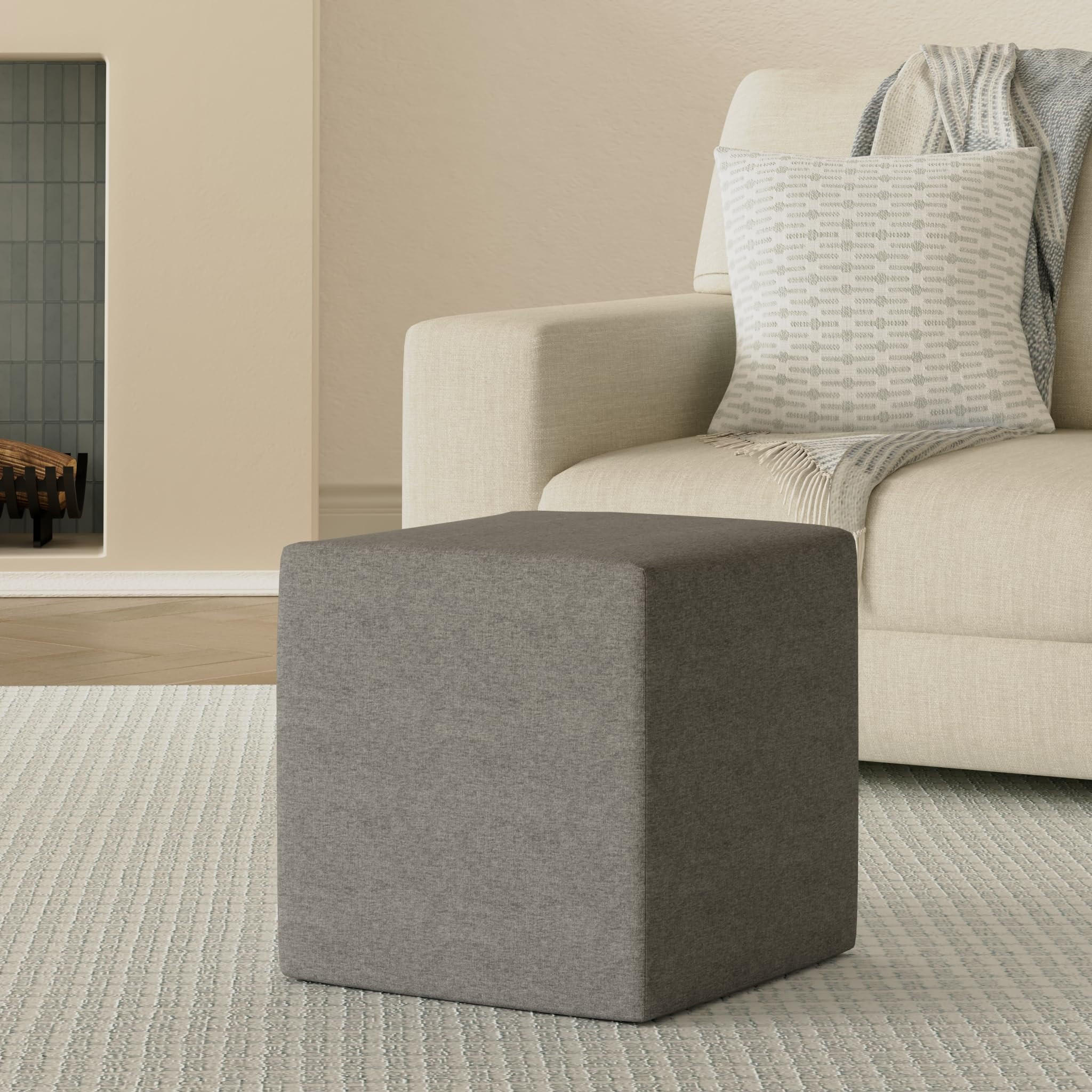 SITZWÜRFEL / Siège Pouf - Gris Foncé, 40X40X40 Cm, Assise Rembourrée, Confortable Pour Salon, Chambre Ou Bureau - Grau, Textil (41/41/40cm) - Best For Home
