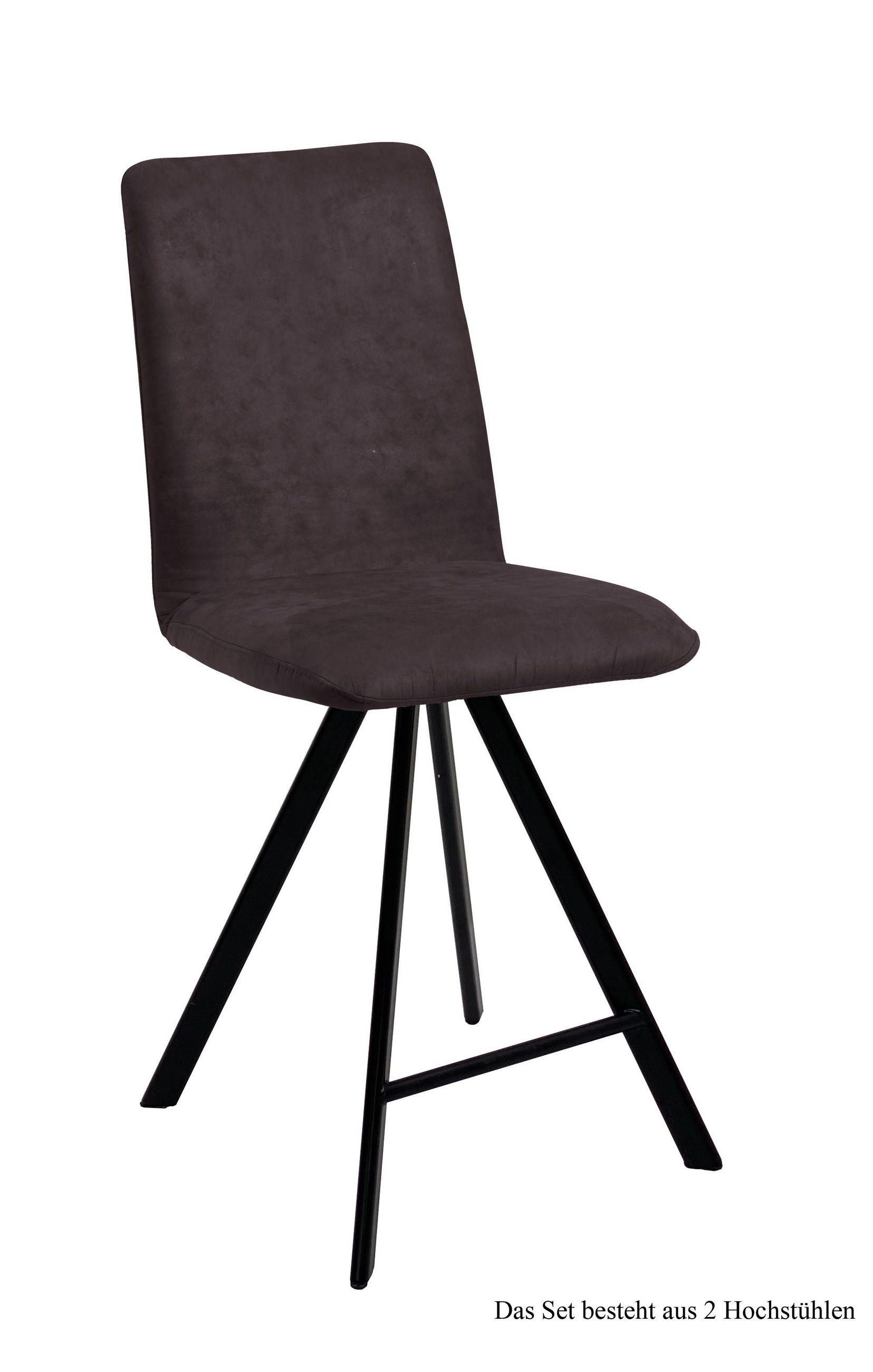 THEKENSTUHL (2er-Set) Deedee 47x109x60 Schwarz/Espresso - Dunkelbraun/Schwarz, Kunststoff (60/109/47cm) - 58aufmkessel