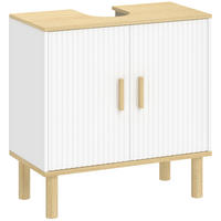 WASCHBECKENUNTERSCHRANK DE-15954 mit verstellbarem Einlegeboden Weiß - Weiß, Holzwerkstoff (60/61/30cm) - ComfortXL