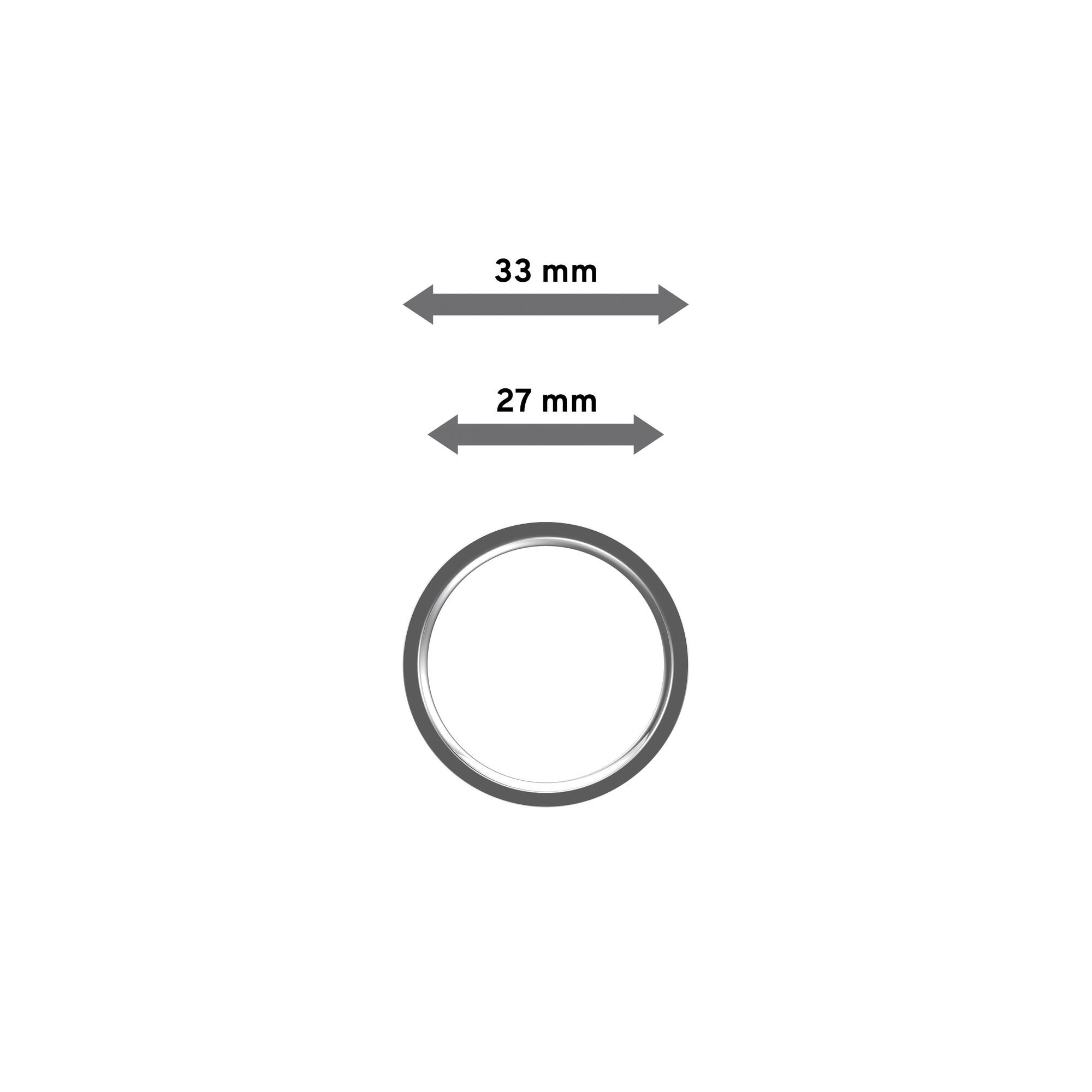 FLACHRINGE MIT FALTENHAKEN FÜR GARDINENSTANGEN 20 mm Ø, Chrom, Packung 10 Stück - Chromfarben, Metall (20cm) - INTERDECO