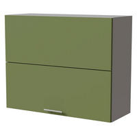 KLAPPHÄNGESCHRANK Brerra W8B/90-AV Grau / RAL 6025 farngrün Matt 90 / 32,5 / 72cm - Grau/Grün, Holz/Holzwerkstoff (90/72/32.5cm) - Feldmann-Wohnen
