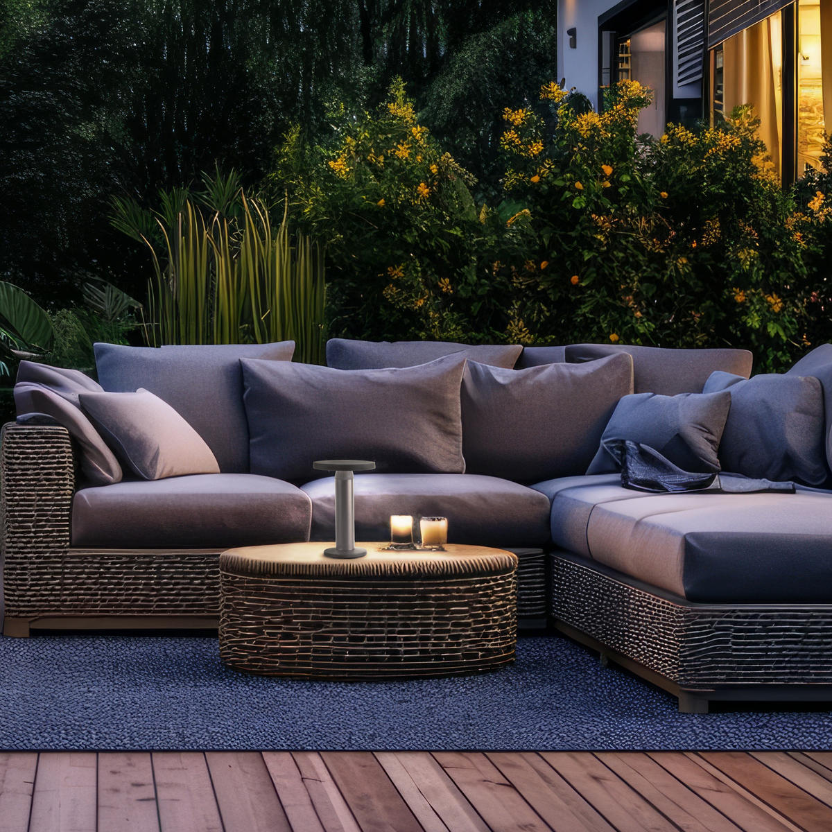 AUSSENTISCHLEUCHTE Magua G40440/06 - Schwarz, Metall (13/13/21.7cm) - Brilliant