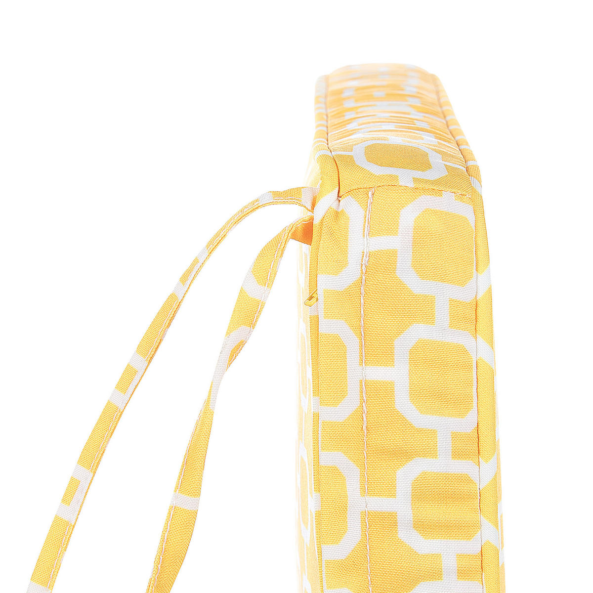 GARTENSTUHLKISSEN 2er-Set Gelb 37/34 cm Terni - Gelb/Weiß, Textil (37/5/34cm) - Beliani