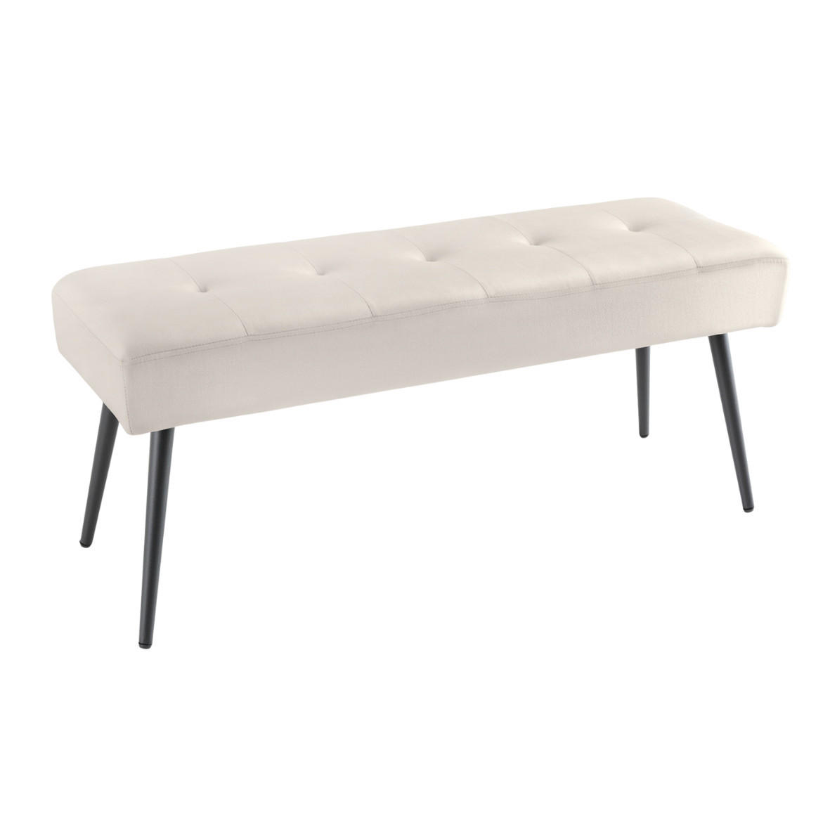 SITZBANK BOUTIQUE Samt Champagner, Schwarze 100 cm - Champagner/Creme, Textil (100/45/35cm) - riess-ambiente