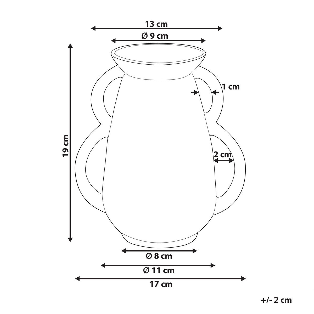 BLUMENVASE Porzellan weiß Koropi - Weiß, Keramik (19cm) - Beliani