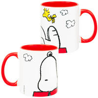 KAFFEEBECHER The Peanuts Snoopy Mach mal Pause Weiß/Rot 320 ml - Multicolor, Keramik (0.32L) - United Labels