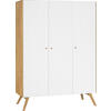 KLEIDERSCHRANK 3-TÜRIG NATURE - Weiß, Holzwerkstoff (150/207.5/58cm) - Vox Möbel